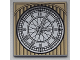 Part No: 6881pb07  Name: Tile 6 x 6 with Clock Pattern (Sticker) - Set 8639
