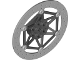 Part No: 71711pb01  Name: Technic, Steering Brake Disk 8 x 8 with Black Center Pattern