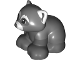Part No: 84713pb01  Name: Duplo Red Panda / Fox with Dark Bluish Gray Feet, Black Eyes, and White Ears and Muzzle Pattern