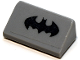 Part No: 85984pb338  Name: Slope 30 1 x 2 x 2/3 with Dark Bluish Gray Batman Logo Pattern (Sticker) - Set 70908