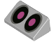 Part No: 85984pb370  Name: Slope 30 1 x 2 x 2/3 with Black and Dark Bluish Gray Eyes with Dark Pink Pupils Pattern (Super Mario Scaredy Rat)