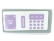 Part No: 85984pb400  Name: Slope 30 1 x 2 x 2/3 with Lavender Keypad, Card Reader and Contactless Payment Screen Pattern (Sticker) - Set 41450