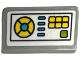 Part No: 85984pb478  Name: Slope 30 1 x 2 x 2/3 with Control Panel with Lime, Medium Azure and Yellow Buttons Pattern (Sticker) - Set 41740
