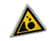 Part No: 892pb036  Name: Road Sign 2 x 2 Triangle with Clip with Black Falling Rocks Pattern (Sticker) - Set 60172