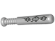 Part No: 93220pb04  Name: Minifigure, Utensil Baseball Bat 4L with 3 Metallic Silver Diamond Panels with Rivets Pattern