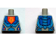 Part No: 973pb2869  Name: Torso Nexo Knights Armor with Orange Emblem with Yellow Crowned Lion, Blue Panels Pattern