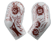 Part No: 981982pb367  Name: Arm, (Matching Left and Right) Pair with Dark Red Tattoo Sleeves with Skeleton Heads Pattern