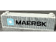 Part No: BA306pb04  Name: Stickered Assembly 8 x 2 x 1 2/3 with Maersk Logo Pattern on Both Sides (Stickers) - Sets 10152-3 / 10155-1 - 1 Brick 2 x 8, 2 Plate 1 x 2, 1 Plate 2 x 8, 2 Tile 1 x 6