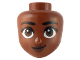 Part No: 101100  Name: Mini Doll, Head Friends with Black Eyebrows, Dark Brown Eyes and Lips, Lopsided Grin Pattern