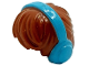 Part No: 10166pb04  Name: Minifigure, Hair Short Tousled with Medium Azure Headphones / Earmuffs Pattern