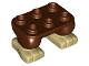Part No: 103483pb01  Name: Legs with Plate Round 2 x 3 with Molded Tan Feet Pattern