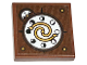 Part No: 11203pb113  Name: Tile, Modified 2 x 2 Inverted with Black and White Moon Dial with Tan Spinner Pattern (Sticker) - Set 76411