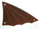 Part No: 14310  Name: Cloth Sail Triangular 12 x 21 with Winged Edge and Dark Brown Pattern