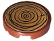 Part No: 14769pb508  Name: Tile, Round 2 x 2 with Bottom Stud Holder with Tree Stump / Wood Grain on Medium Nougat Background Pattern (Sticker) - Set 41703