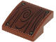 Part No: 15068pb270  Name: Slope, Curved 2 x 2 x 2/3 with Wood Grain and 4 Screws on Reddish Brown Background Pattern (Sticker) - Set 71705