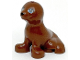 Part No: 16765pb02  Name: Seal, Friends Style with Black Nose and Eyelashes, Medium Blue Eyes Pattern