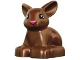 Part No: 17684pb01  Name: Duplo Bunny / Rabbit Head Turned Left with Eyes Top Semicircular and Dark Pink Nose Pattern