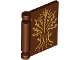 Part No: 24093pb078  Name: Minifigure, Utensil Book Cover with Gold Tree Pattern