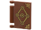 Part No: 24093pb089  Name: Minifigure, Utensil Book Cover with Gold Diamond, Runes, and Corner Covers Pattern (Dungeons & Dragons Tasha's Spellbook)