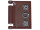 Part No: 24093pb091  Name: Minifigure, Utensil Book Cover with Black Stitching, Light Bluish Gray Snakes and Oval Clasp Pattern (Sticker) - Set 21341