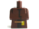 Part No: 25767pb007  Name: Torso, Modified Long with Folded Arms with Pixelated Dark Tan Belt and Dark Brown Minecraft Villager Pattern