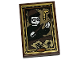 Part No: 26603pb269  Name: Tile 2 x 3 with Picture of Wizard with Wand and Plume Feather in Gold Frame Pattern (Sticker) - Set 40577