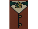 Part No: 26603pb297  Name: Tile 2 x 3 with Tan Shirt, Dark Green Acorn and 2 Gold Coat Buttons Pattern (BrickHeadz Frodo Torso)