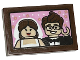 Part No: 26603pb325  Name: Tile 2 x 3 with Wedding Picture of Bride and Groom Minifigures on Bright Pink Background Pattern (Sticker) - Set 43217