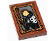 Part No: 26603pb436  Name: Tile 2 x 3 with Portrait of Sorcerer Minifigure in Black Cloak with Wooden Staff and White Skull Pattern (Sticker) - Set 71722