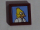 Part No: 3068pb0955  Name: Tile 2 x 2 with Abe Simpson / Grampa Simpson / Grandpa Simpson Portrait Pattern (Sticker) - Set 71006
