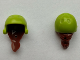 Part No: 30926pb01  Name: Mini Doll, Hair Combo, Hair with Hat, Ponytail with Lime Ski Helmet Pattern