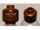 Part No: 3626cpb0328  Name: Minifigure, Head Male Forehead and Cheek Lines, Furrowed Brow Pattern (SW Clone Wars Mace) - Hollow Stud
