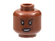 Part No: 3626cpb2924  Name: Minifigure, Head Female Black Eyebrows, Open Smile and White Teeth Pattern - Hollow Stud