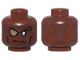Part No: 3626pb0561  Name: Minifigure, Head Alien with PotC Zombie with Silver Eye and Eye Patch Pattern