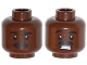 Part No: 3626pb1124  Name: Minifigure, Head Dual Sided Moustache, White Pupils, Determined / Scared with Teeth Pattern