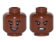 Part No: 3626pb1267  Name: Minifigure, Head Dual Sided Black Eyebrows, White Pupils, Open Mouth Smile  / Clenched Teeth Pattern (Cyborg)