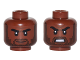 Part No: 3626pb1643  Name: Minifigure, Head Dual Sided Beard Stubble, Black Eyebrows, Neutral / Angry Pattern