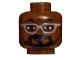 Part No: 3626pb2161  Name: Minifigure, Head Glasses Wire Frame with Trimmed Beard Pattern (Will.i.am)