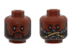 Part No: 3626pb2345  Name: Minifigure, Head Dual Sided Black Eyebrows, Beard, Closed Mouth / Pilot Breathing Mask Pattern