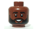 Part No: 3626pb2907  Name: Minifigure, Head Black Eyebrows and Beard, Open Mouth Smile Pattern