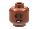 Part No: 3626pb2924  Name: Minifigure, Head Female Black Eyebrows, Open Smile and White Teeth Pattern