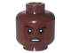 Part No: 3626pb2925  Name: Minifigure, Head Black Eyebrows, Raised Right Eyebrow, Scowl with Open Mouth and Teeth Pattern