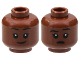 Part No: 3626pb2996  Name: Minifigure, Head Dual Sided Child Black Eyebrows, Smirk / Open Mouth with Left Eyebrow Raised Pattern
