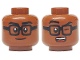 Part No: 3626pb3742  Name: Minifigure, Head Dual Sided Black Eyebrows and Square Glasses, Closed Mouth Smile / Wink, Open Mouth with Teeth and Red Tongue Pattern