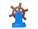 Part No: 4658c02  Name: Duplo Boat Helm with Blue Support (4658 / 4657)