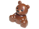 Part No: 49989pb02  Name: Duplo Bear Baby Cub, Sitting with Black Eyes and Nose Pattern (Teddy Bear)