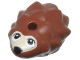 Part No: 5153pb01  Name: Hedgehog, Friends Small with Black Eyes and Nose and Tan Face Pattern Pattern (Marshmallow)