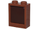 Part No: 60592c08  Name: Window 1 x 2 x 2 Flat Front with Dark Brown Glass (60592 / 60601)