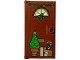 Part No: 60616pb104  Name: Door 1 x 4 x 6 with Stud Handle with Gold Window and Letterbox, Christmas Decoration, Medium Nougat and Tan Presents, Green Christmas Tree Pattern (Stickers) - Set 4002023