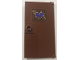 Part No: 60616pb118  Name: Door 1 x 4 x 6 with Stud Handle with Dark Purple Heart on Wood Grain Pattern (Sticker) - Set 41679
